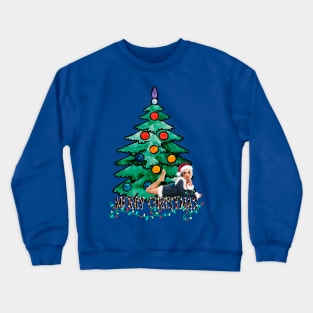 Merry Christmas tree girl Crewneck Sweatshirt